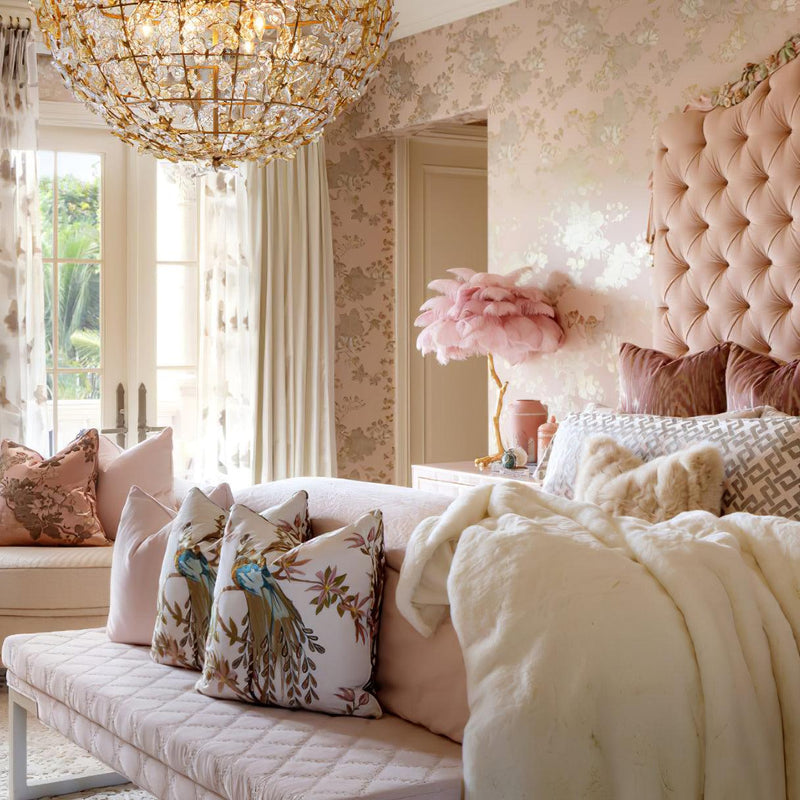 Ostrich Feather Table Lamp 29.5″