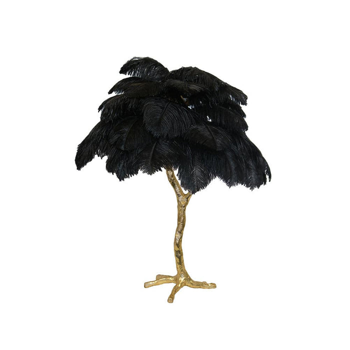 Ostrich Feather Table Lamp 29.5″