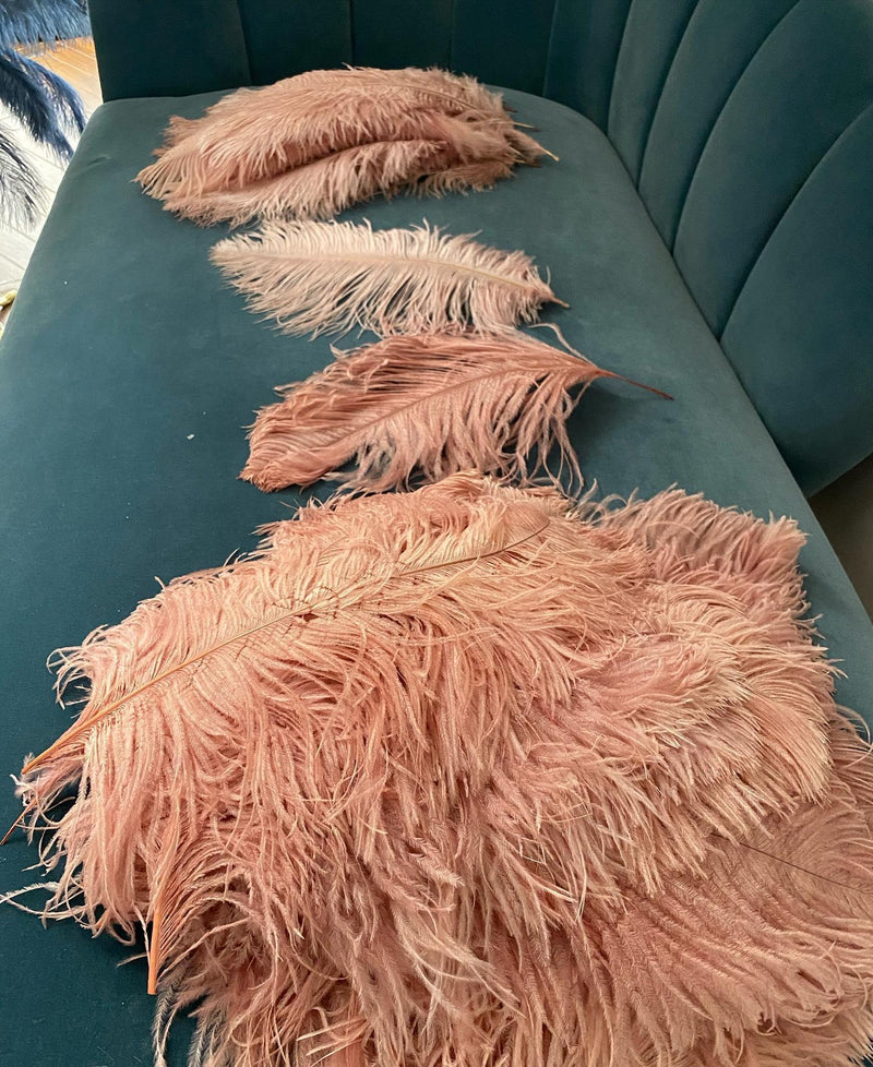 Ostrich Feather Table Lamp 29.5″