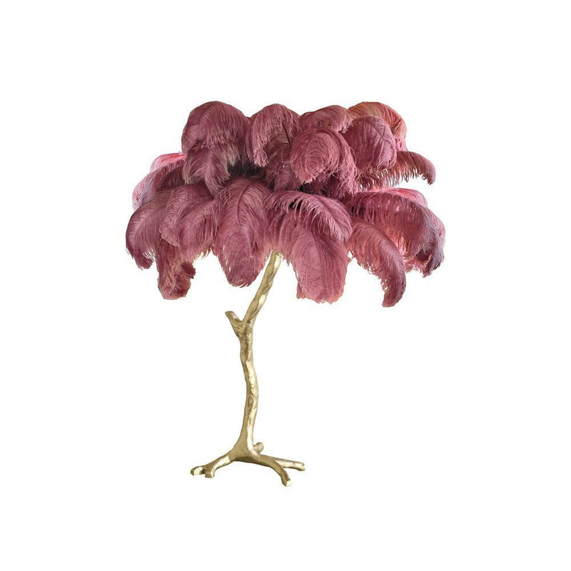 Ostrich Feather Table Lamp 29.5″