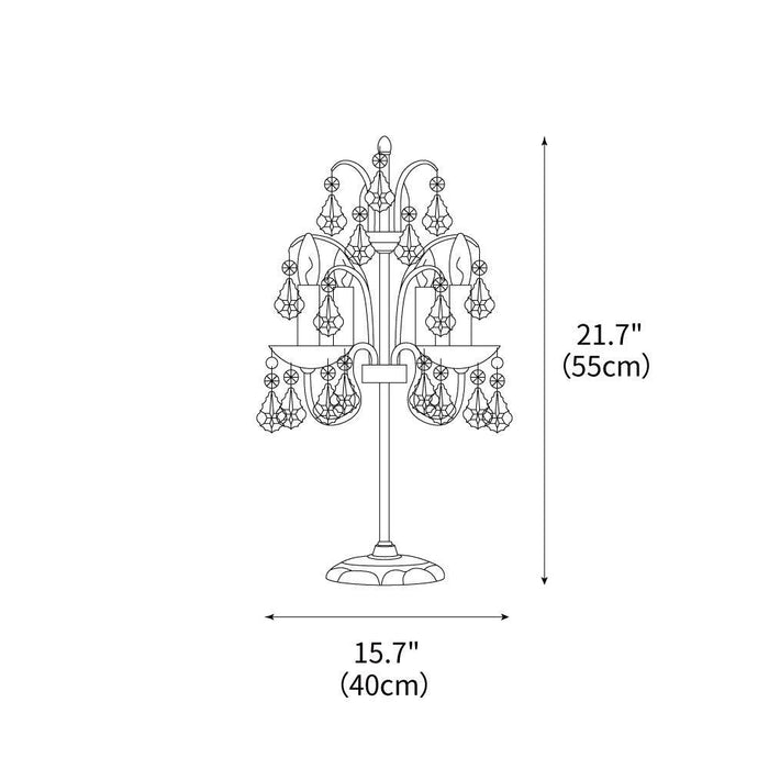 Palais Crystal Table Lamp 15.7"