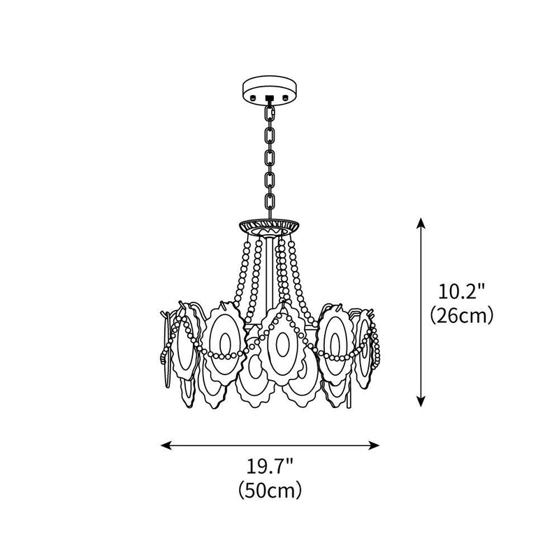 Pearls Glass Chandelier