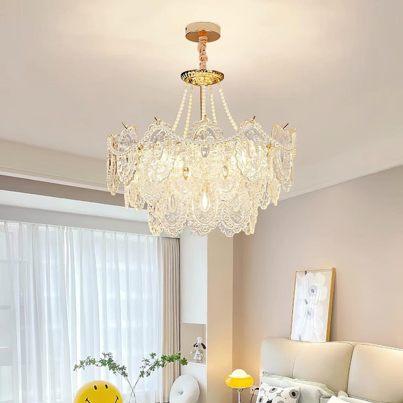 Pearls Glass Chandelier