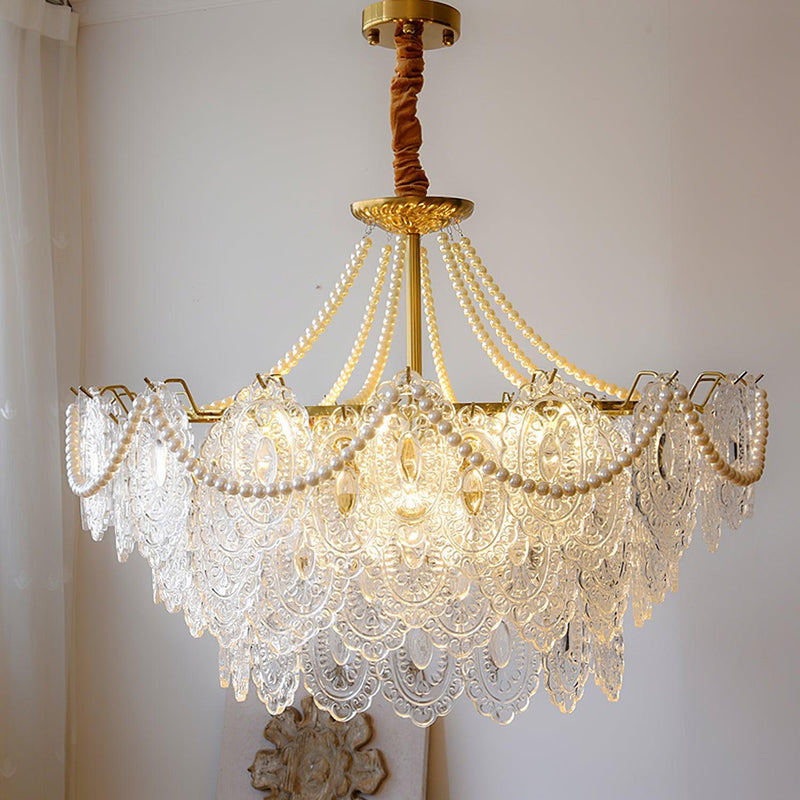 Pearls Glass Chandelier