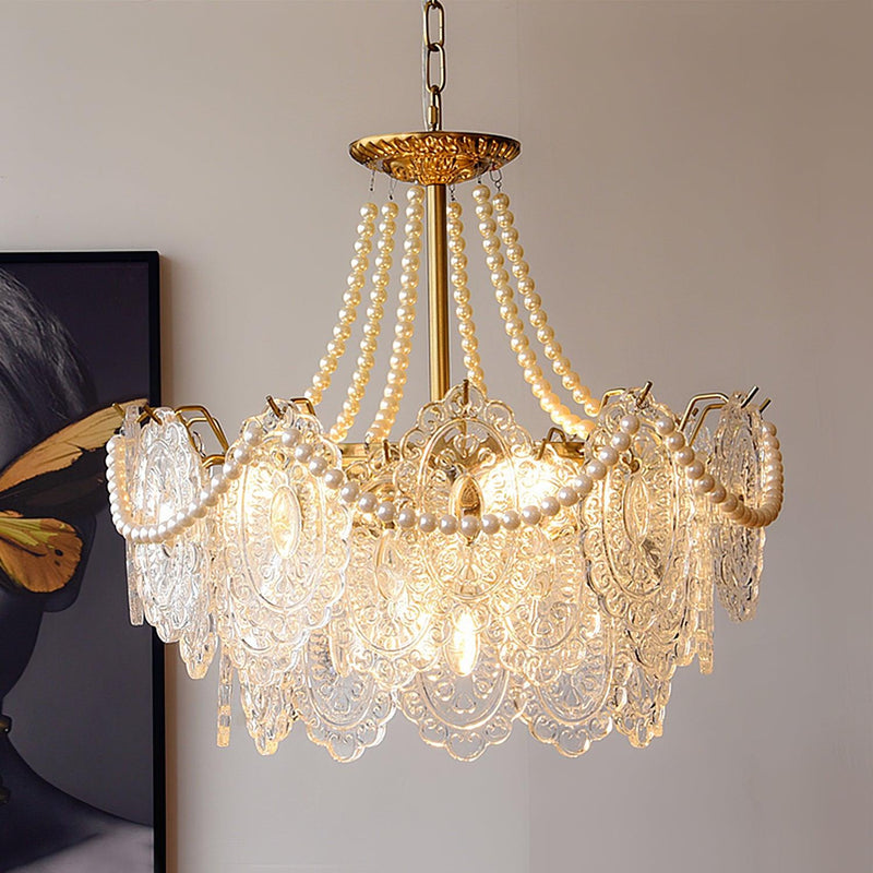 Pearls Glass Chandelier