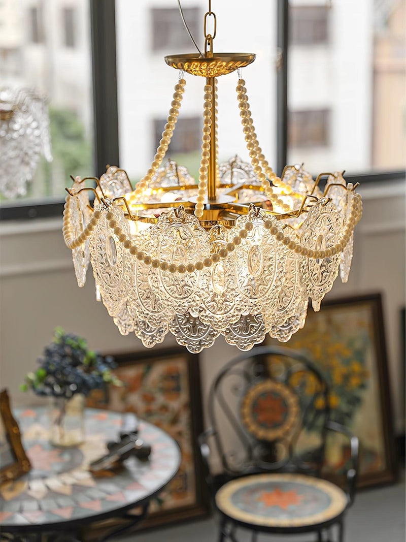 Pearls Glass Chandelier