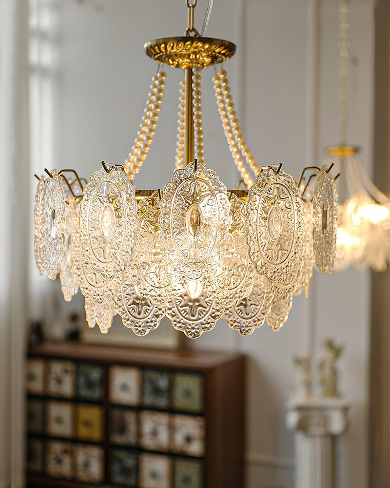 Pearls Glass Chandelier