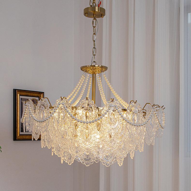Pearls Glass Chandelier