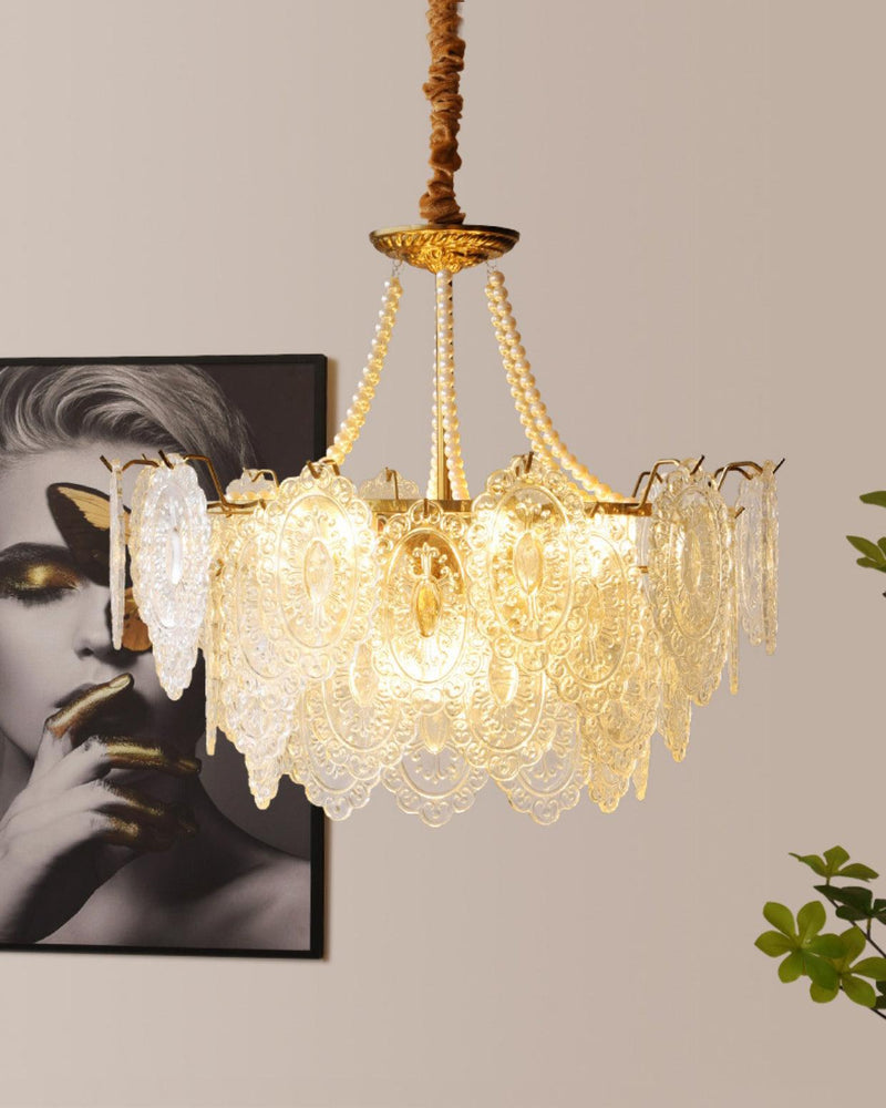 Pearls Glass Chandelier