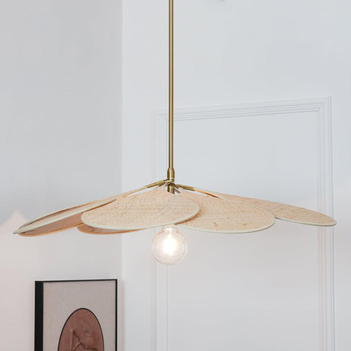 Petals Bloom Rattan Pendant Lamp 31.5"