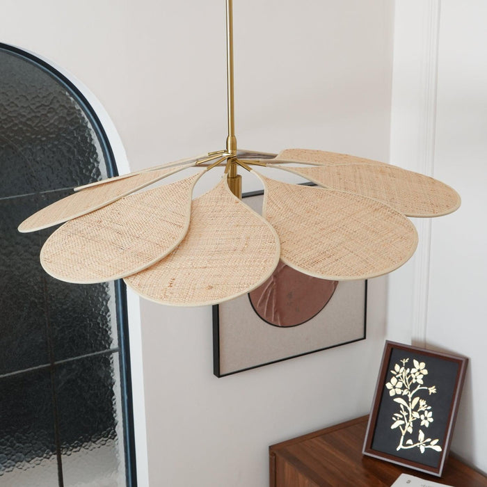 Petals Bloom Rattan Pendant Lamp 31.5"