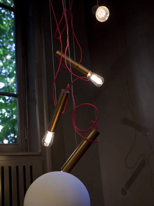 Lampe suspendue en forme de tuyau 3,9"