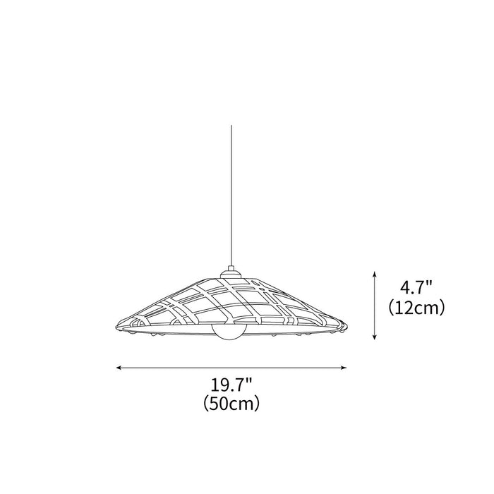 Plaid Pendant Light 19.7"