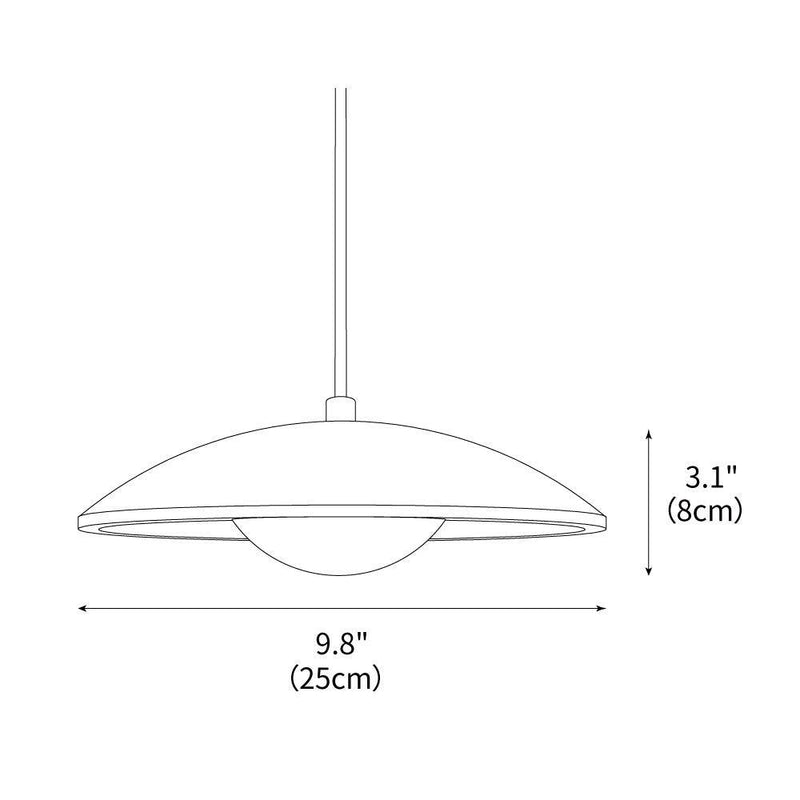 Plate Pendant Lamp 9.8"