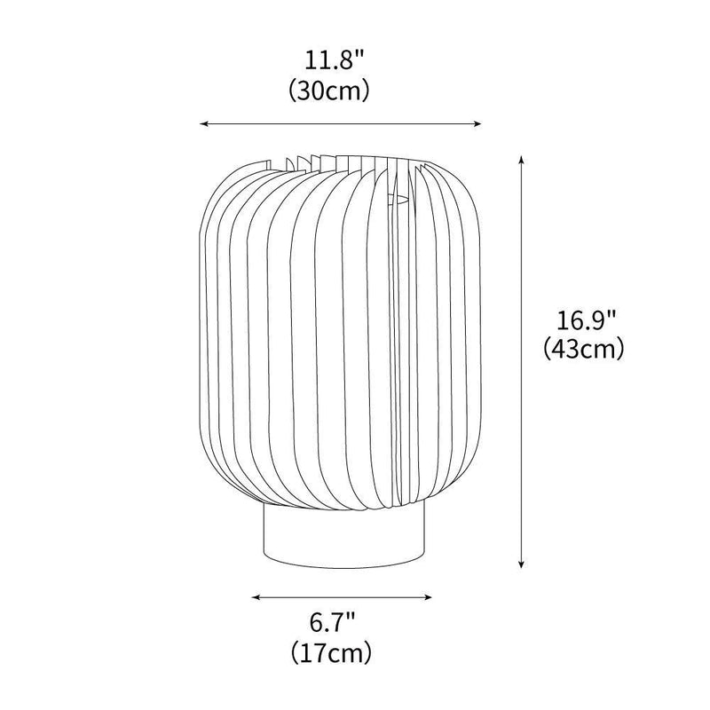 Pleated Table Lamp 11.8"