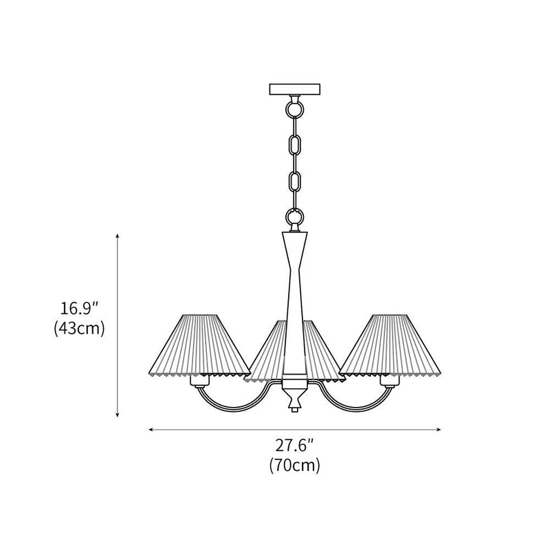 Pleated Chandelier