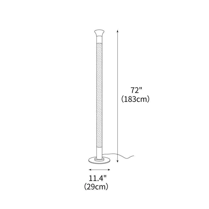 Pole Tube Floor Lamp 11.4"