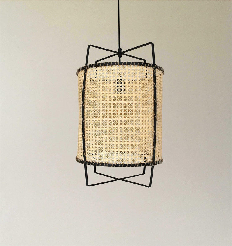 Rattan Cane Pendant Light 15.7"