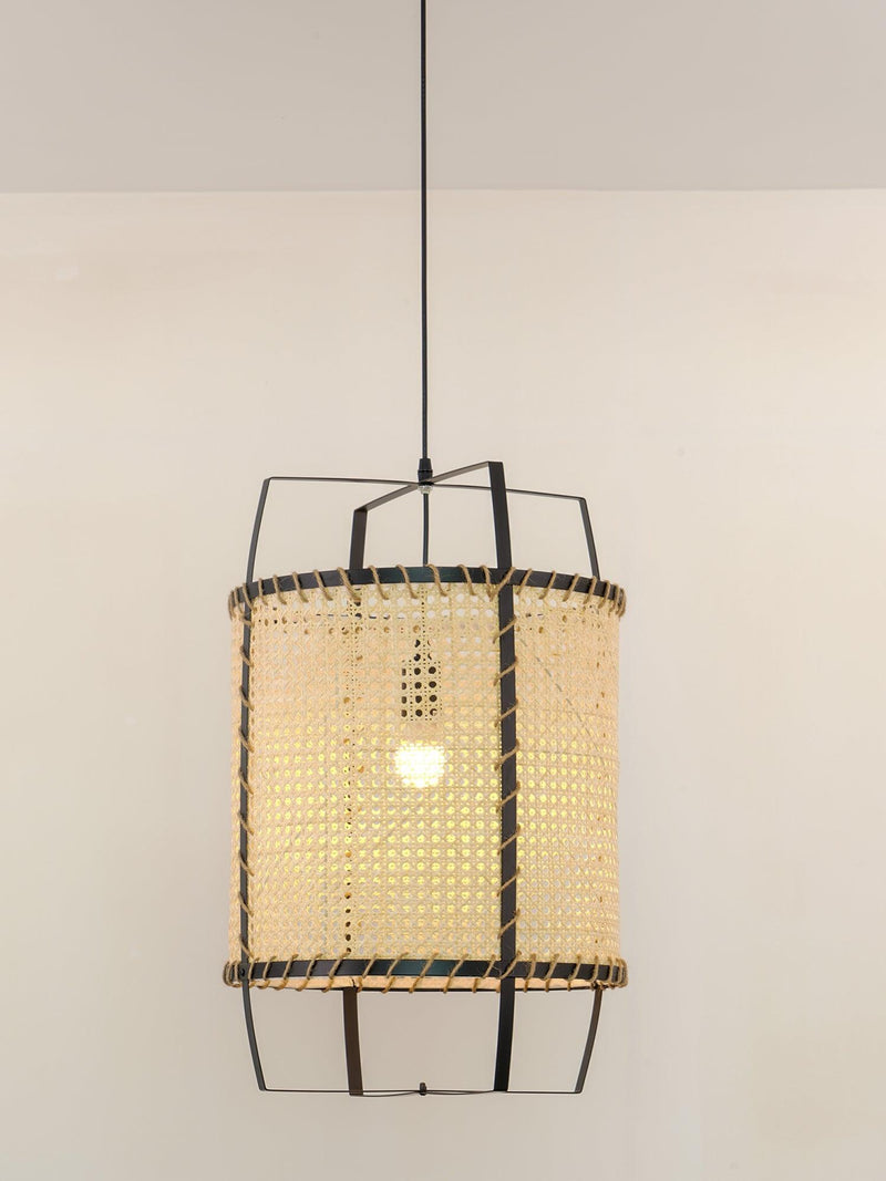 Rattan Cane Pendant Light 15.7"