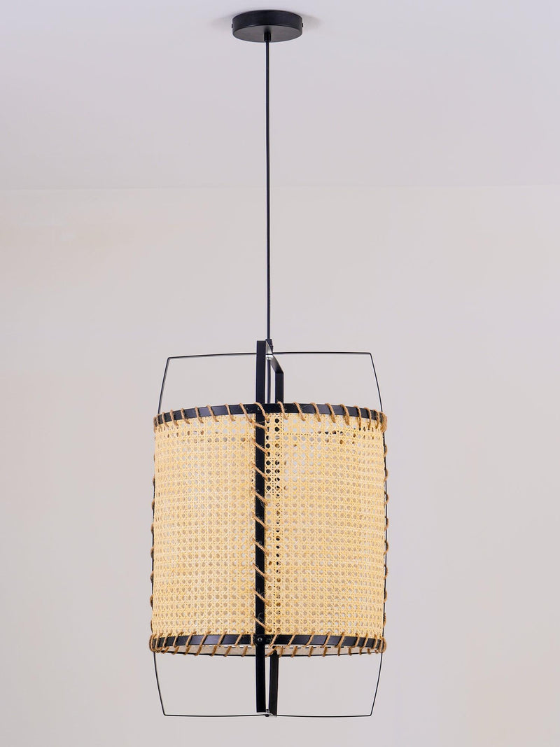 Rattan Cane Pendant Light 15.7"