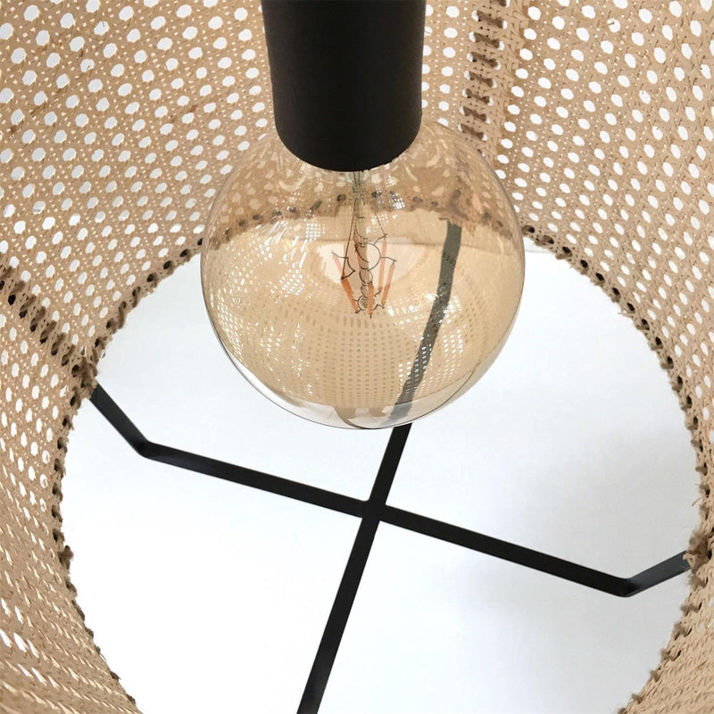 Rattan Cane Pendant Light 15.7"
