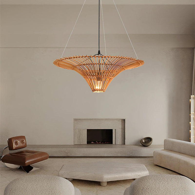 Rattan Water Lily Pendant Lamp
