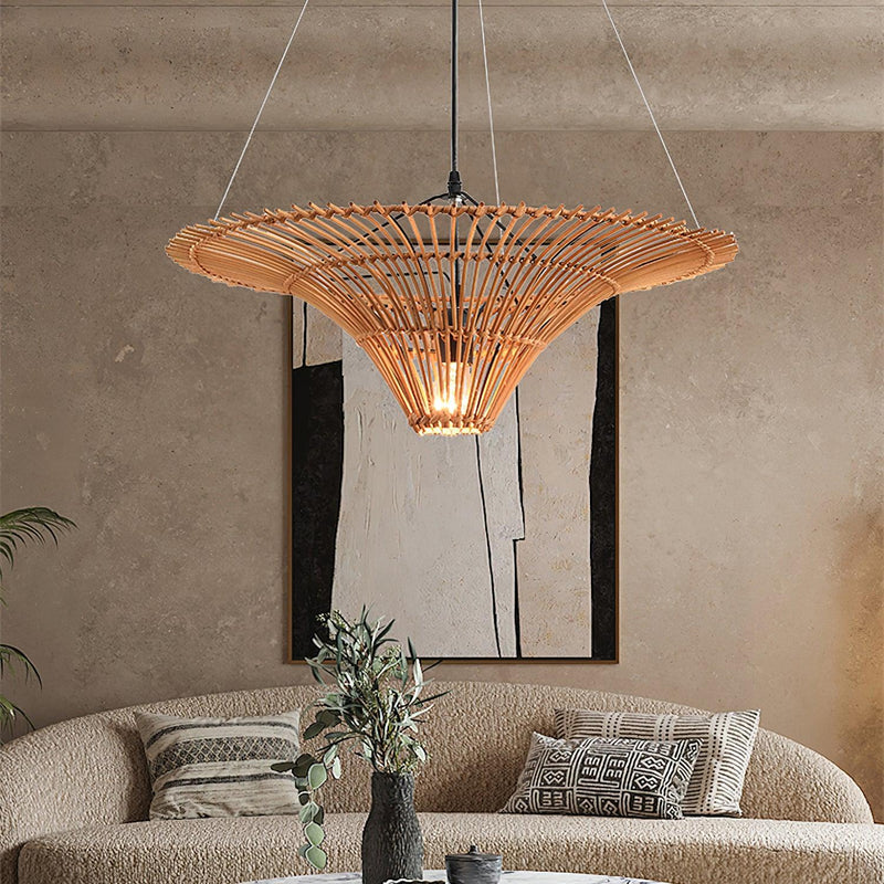 Rattan Water Lily Pendant Lamp