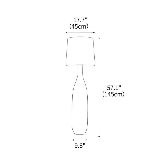 Resin Serenity Floor Lamp 17.7"