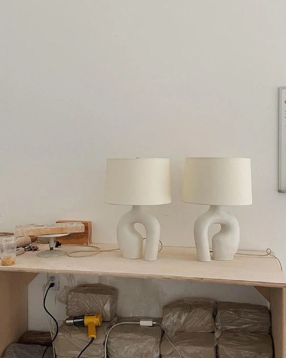 Resin Art Table Lamp 15.7"