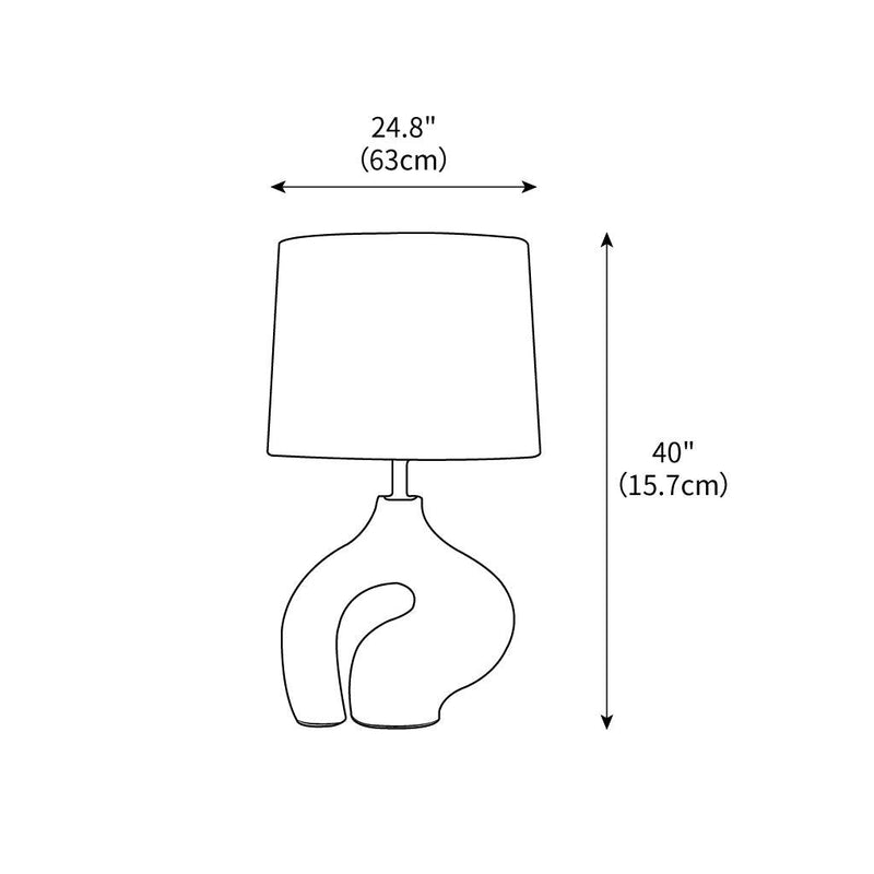 Resin Art Table Lamp 15.7"