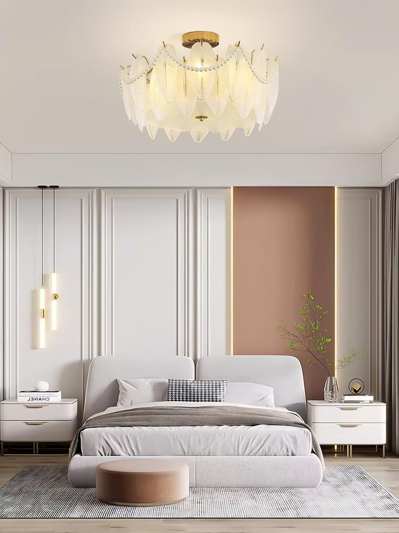 Retro Feather Ceiling Lamp