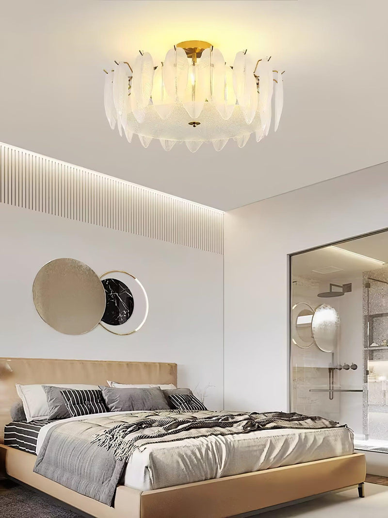 Retro Feather Ceiling Lamp