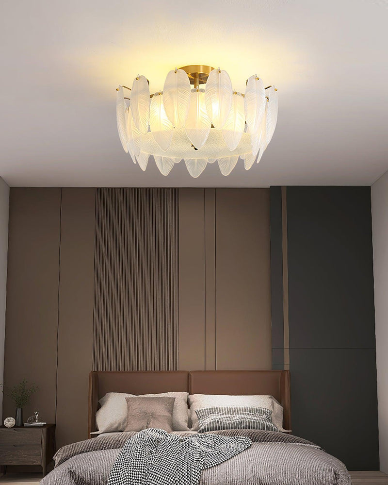 Retro Feather Ceiling Lamp