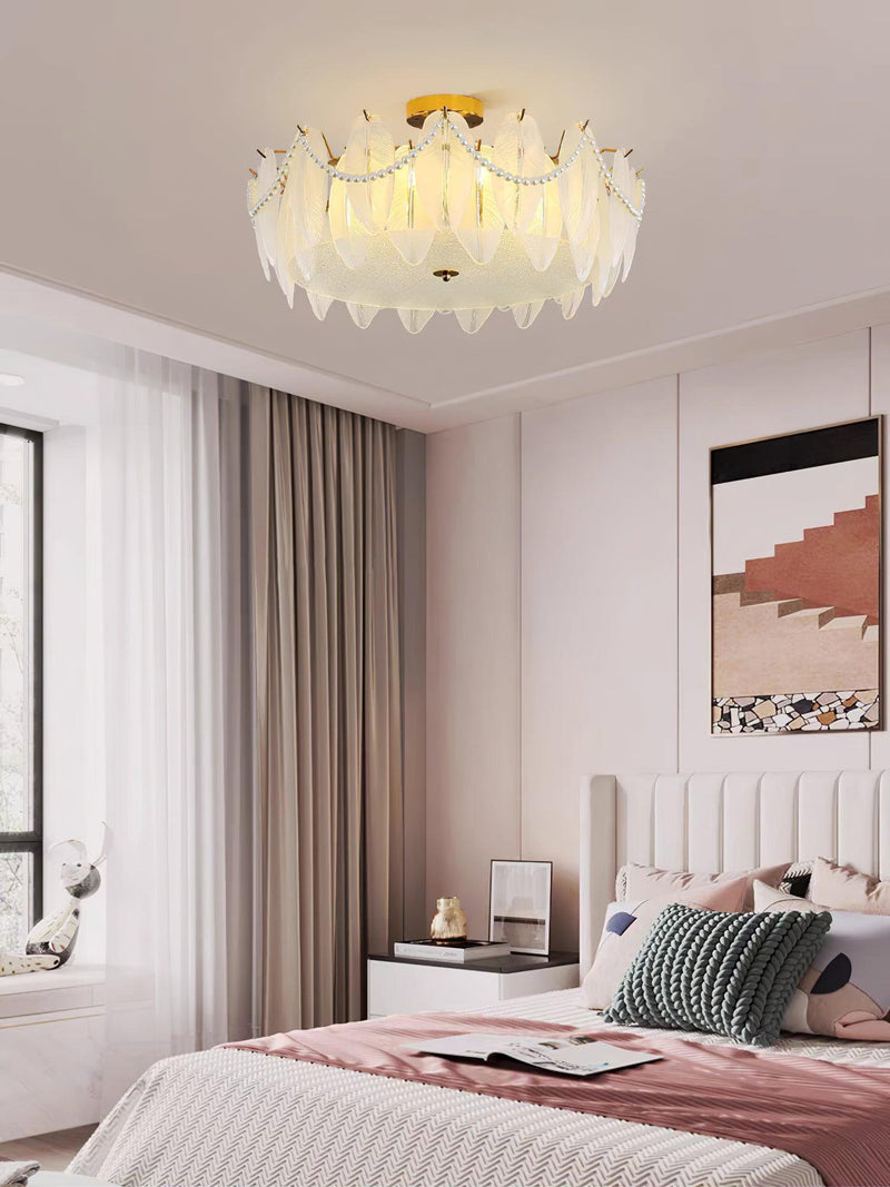 Retro Feather Ceiling Lamp