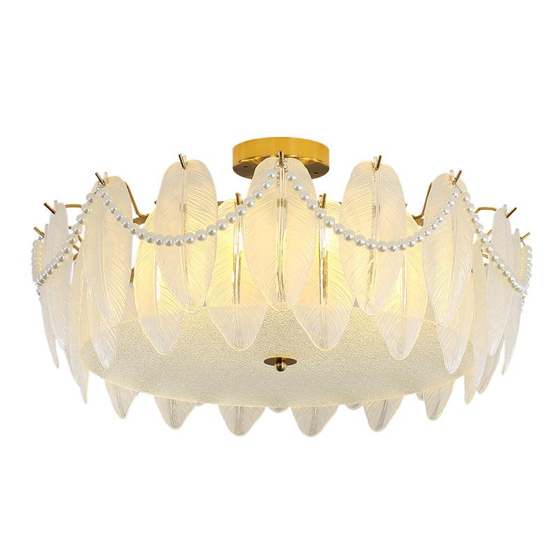 Retro Feather Ceiling Lamp