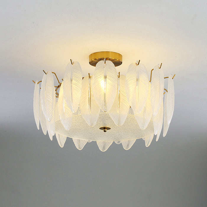 Retro Feather Ceiling Lamp