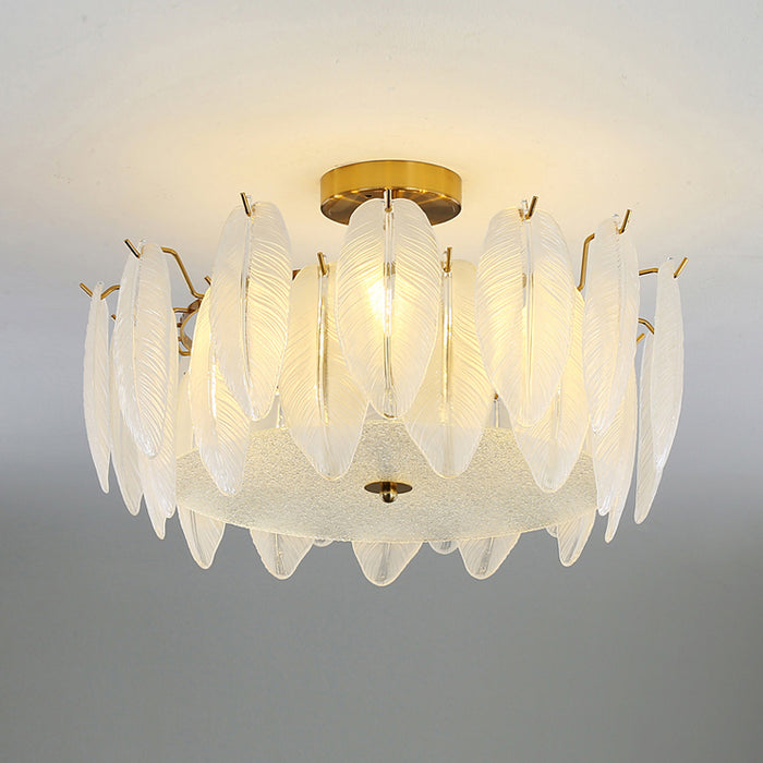 Retro Feather Ceiling Lamp