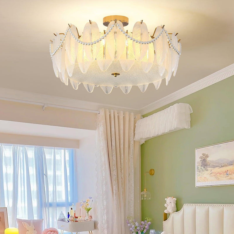 Retro Feather Ceiling Lamp