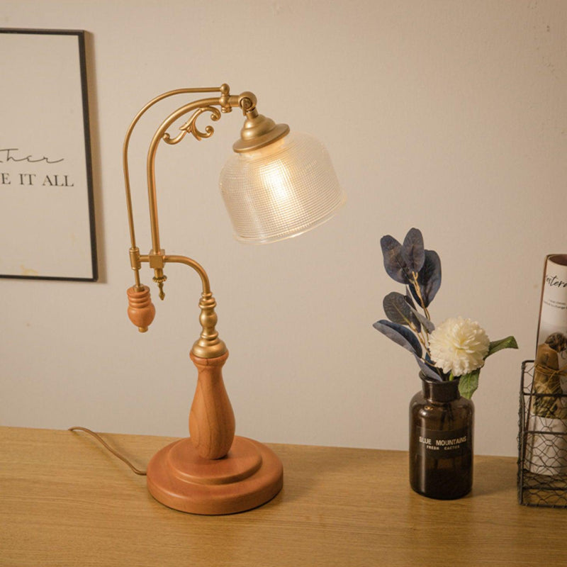 Retro Glass Gooseneck Table Lamp 5.5"