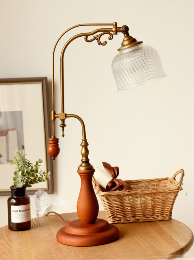 Retro Glass Gooseneck Table Lamp 5.5"