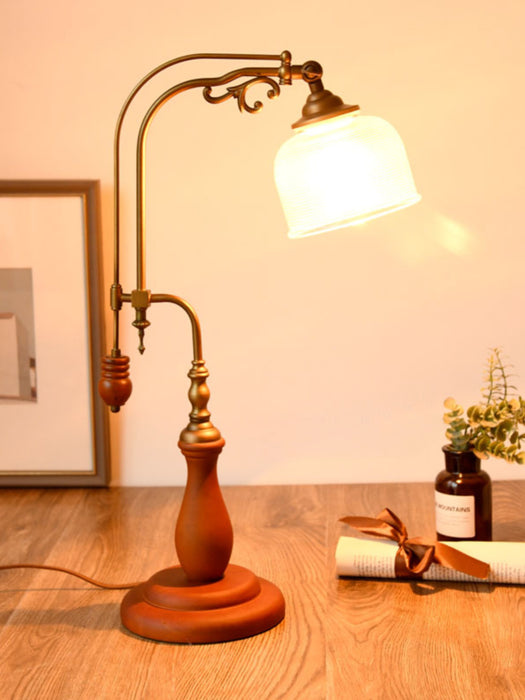 Retro Glass Gooseneck Table Lamp 5.5"