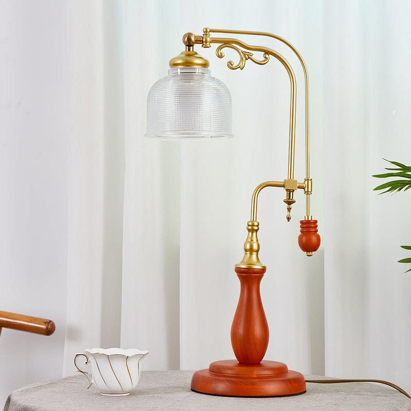 Retro Glass Gooseneck Table Lamp 5.5"