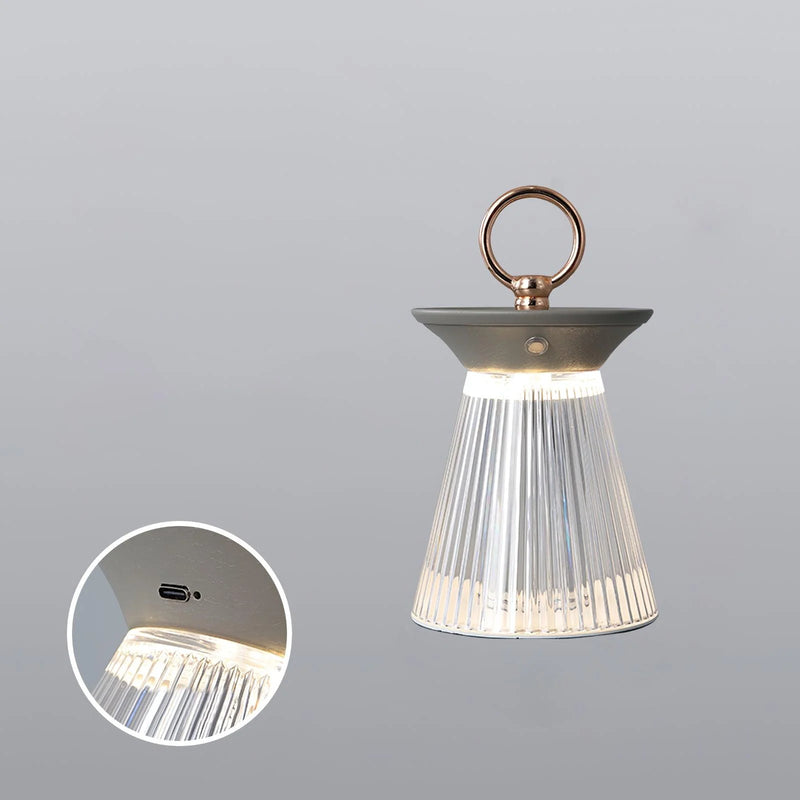 Ribbed Table Lamp 4.5"