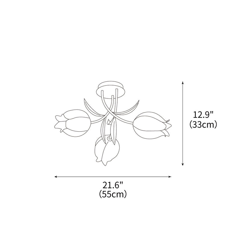 Ricko Ceiling Light 21.6"