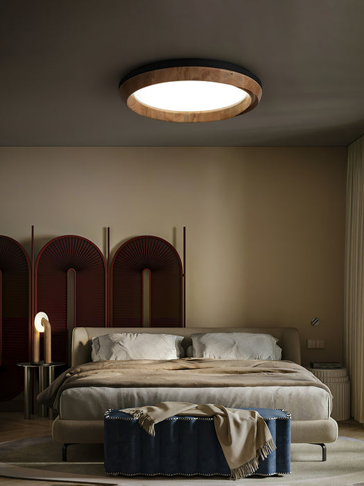 Ripple Wood Ceiling Light