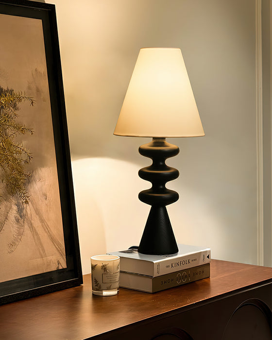 Ripple Wood Table Lamp 8.7"