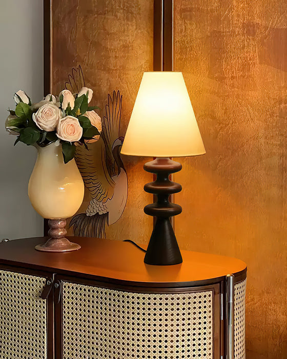 Ripple Wood Table Lamp 8.7"