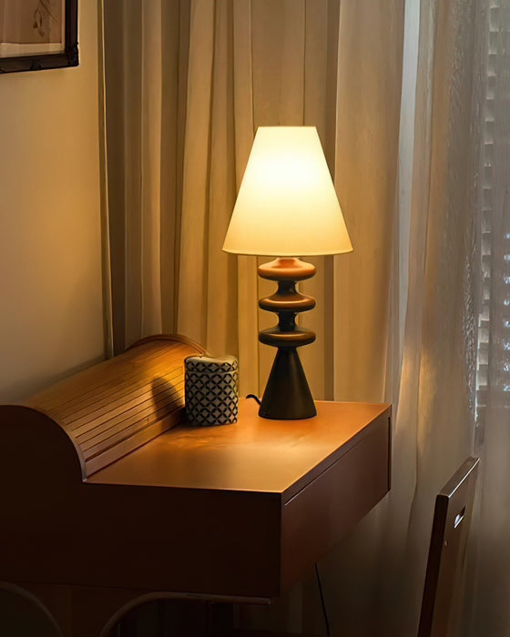 Ripple Wood Table Lamp 8.7"