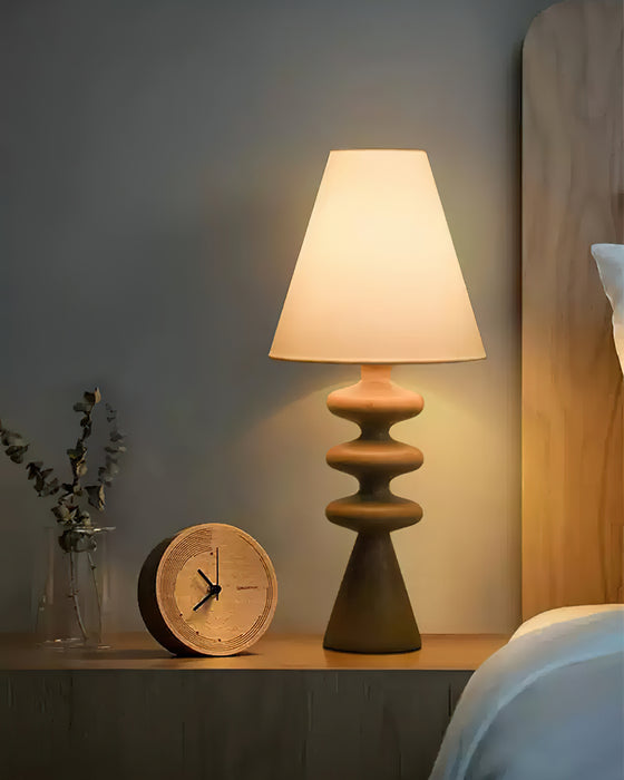 Ripple Wood Table Lamp 8.7"