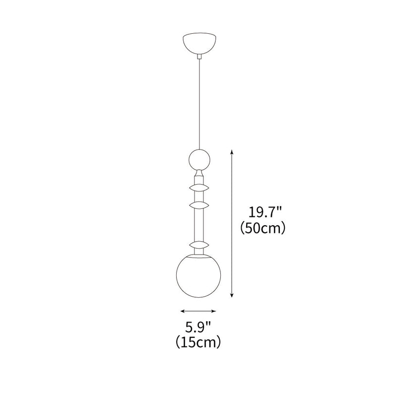 Roman Column Pendant Light